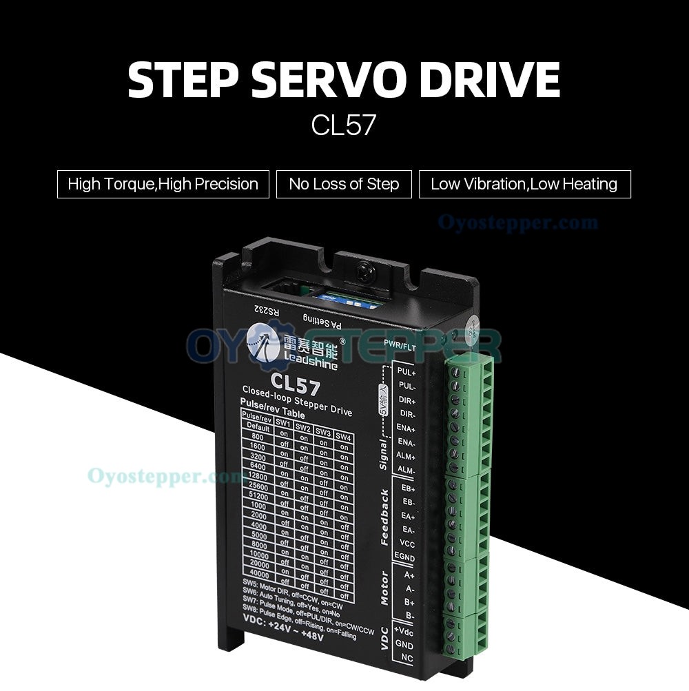 Closed Loop Stepper Driver 0-8.0A 24-48VDC for Nema 17, Nema 23, Nema 24 Stepper Motor